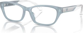 Emporio Armani 54mm Cat Eye optical glasses in Blue at Nordstrom