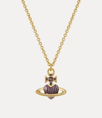 Vivienne Westwood Fabianna Bas Relief Pendant Necklace Gold-transparent-violet-enamel Gold-transparent-violet-enamel Women