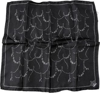Dolce & Gabbana Gepatroneerde Zijden Zakdoek - Heren - Accessoires - Zwart - ONE Size - Accessoires