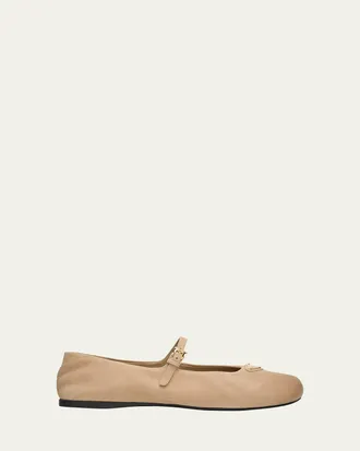Prada Suede Mary Jane Ballerina Flats