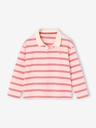 Vertbaudet M&auml;dchen-Poloshirt mit langen &Auml;rmeln bonbon rosa