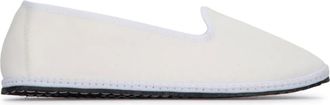 Vibi Venezia velvet round-toe loafers - women - Rubber/Cotton/Cotton - 35 - White