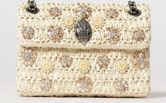 Kurt Geiger Borsa Kensington in rafia con perline e strass ricamati