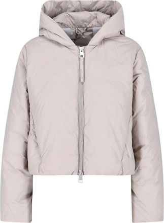 Canada Goose Beige Elba Hooded Padded Cropped Jacket