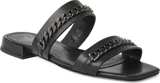 Bruno Magli Brunella Slide Sandal in Black Nappa at Nordstrom, Size 10.5