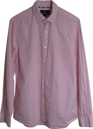 Aquascutum Classic Dress Shirt in Pink Cotton