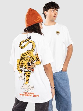 THE DUDES Tiger Bear T-Shirt weiss