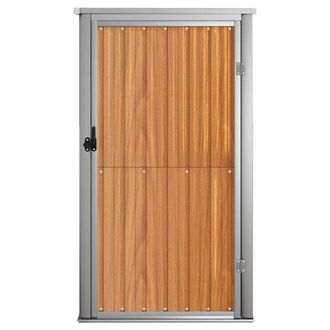 Berkfield Home Garden Tool Shed Brown 88x89x161 cm Galvanised Steel | Size: 88 x 89 x 161 cm
