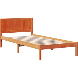 vidaXL Estructura De Cama Marr&oacute;n 90 X 200 Cm Madera Maciza De Pino Vidaxl