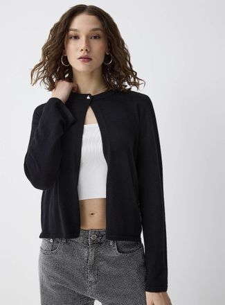 Pieces Womens Heart button Cardigan Sweater