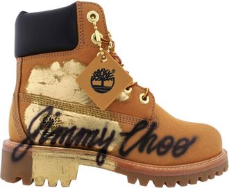 Jimmy Choo London X Timberland 6 Inch Graffiti Boots, Size 5
