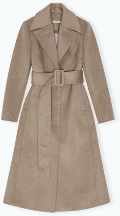 Remain Elegante Slimme Jas - Dames - Jas met riem - Bruin - M - Jassen
