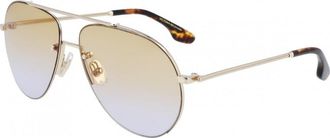 Victoria Beckham Womens VB213S 61 723 Sunglasses - Gold Metal - One Size