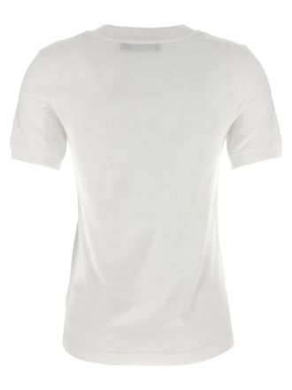 Dolce & Gabbana Logo-Embroidered Cotton T-Shirt - White