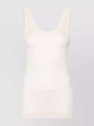 Christophe Lemaire seamless ribbed tank top with scoop neck