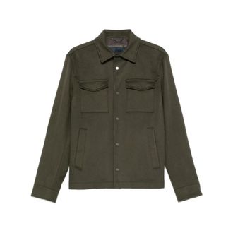 Herno Overhemden, Heren, Groen, L, Herno Buitenlaag