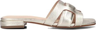 Stefano Lauran Gouden Zomer Slippers - Dames - Muiltjes - Geel - 37 EU - Leer - Schoenen