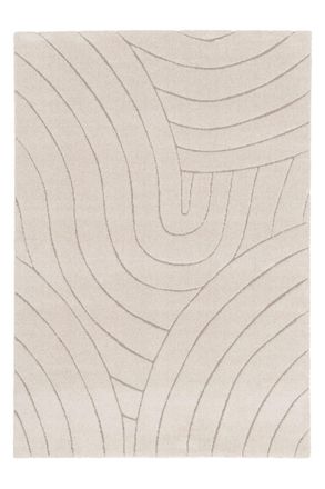 AFK Living Alfombra ultra suave y dise&ntilde;o beige 120 x 170 cm