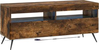 vidaXL Mueble De Tv Led Roble Ahumado Madera De Ingenier&iacute;a Vidaxl