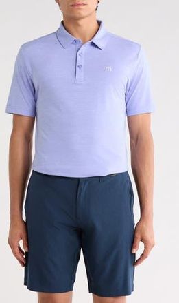 Travis Mathew The Heater Solid Short Sleeve Performance Polo in Heather Violet Storm at Nordstrom Rack, Size Xx-Large