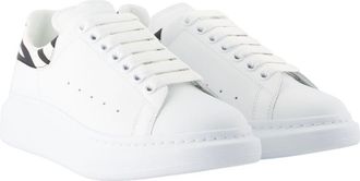 Alexander McQueen Mens Oversized Leather Sneaker White Calfskin