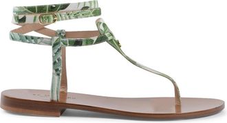 Dee Ocleppo Palm Print Capri Sandals