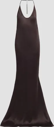 Tom Ford Draped Backless Satin Gown