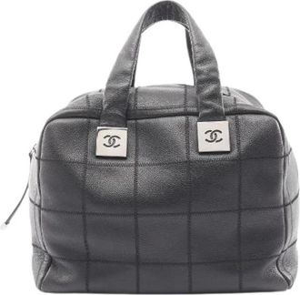 Chanel Pre-owned Chocolate Bar Kalfsleer Handtas - Dames - Vintage Handtas - Zwart - ONE Size - Leer - Vintage