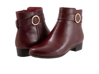 Trotters Melody Womens Boots Dark Red : 7.5 M (B), Leather