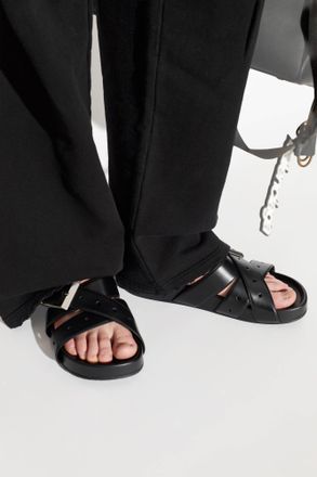 Balenciaga Belt Slides, Mens, Black
