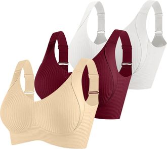 Generic Womens Sports Bra Seamless Yoga Push Up Breathable Bras for Womens Soft Sports Tank Bras Female Lingerie Bralettes Ladies Underwear Non Wired Push Up 