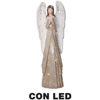 Vacchetti Ngel De Resina Con Led Dorado Cm22x12h66