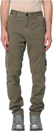 Stone Island Heren, Broeken, Groen, Maat: W32 Katoen