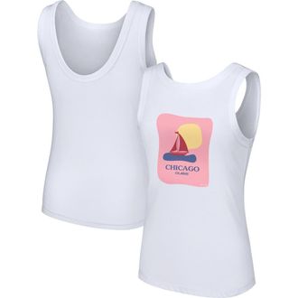 Lusso Womens Lusso Style White Chicago Cubs Lindy Tank Top at Nordstrom, Size Xx-Large