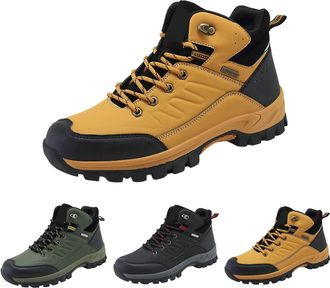 Generic Hiking Boots for Mens, Durable Walking Shoes, Breathable Trekking Sneakers, Mens Lace-Ups Outdoor Non Slip Lightweight Autumn Winter Shoes for Travell