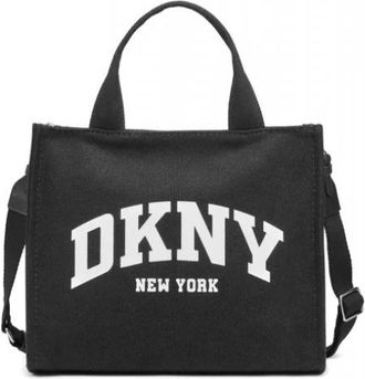 DKNY Hadlee Medium Tote - Dames - Shoppers - Zwart - ONE Size - Katoen - Tassen