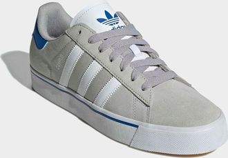 adidas Sneaker ADIDAS ORIGINALS CAMPUS VULC, Damen, Gr. 40, grau (grau two, cloud wei&szlig;, blau), Leder, Textil, Schuhe Sneaker, mit klassischem Canvas-Obermate