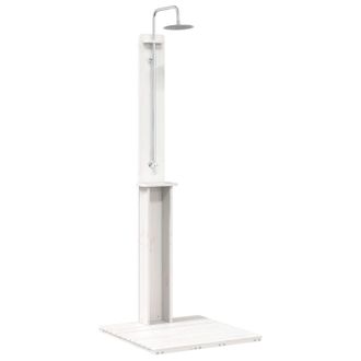 vidaXL Ducha Exterior 206 Cm Madera Maciza De Pino Y Acero Inoxidable Vidaxl