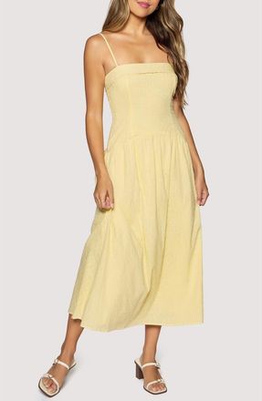 Lost + Wander Sunlit Whimsy Cotton Midi Dress in Yellow at Nordstrom, Size X-Small