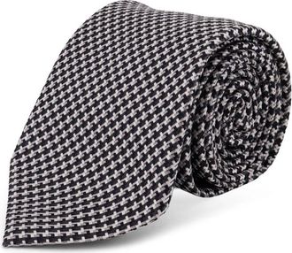 Tom Ford Accessoires, Heren, Veelkleurig, ONE Size, Zijden stropdas met micro-patroon