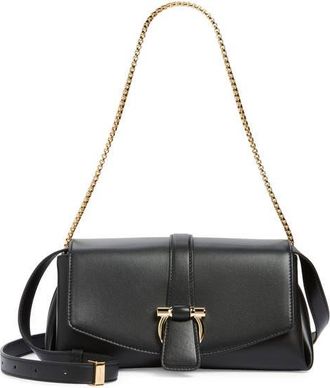 Ferragamo Small New Front Flap Crossbody Bag in Nero at Nordstrom