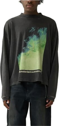New Amsterdam Surf Association Hombre, Camisetas, Negro, Talla: L
