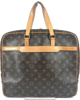 Louis Vuitton Brown Monogram Canvas Handbag Tote Bag (Pre-Owned)