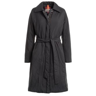 Parajumpers Millicent Zwarte Gewatteerde Oversized Lange Jas