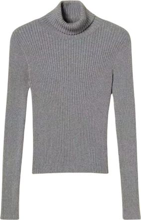 Twinset Turtleneck Fitted Jumper - Dames - Coltruien - Grijs - L - Leer - Truien & Vesten