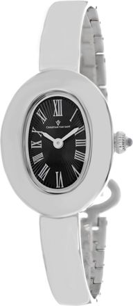 Christian Van Sant Womens Anora Black Oval 26mm