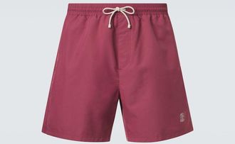 Brunello Cucinelli Logo swim trunks