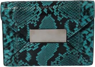Michael Kors Pre-owned Leather clutches - Dames - Vintage Clutch - Groen - ONE Size - Leer - Vintage