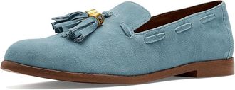 Franco Sarto L-Hartlie Loafers/Moc Shoes Womens Flat Shoes Denim Blue Suede : 5.5 M, Leather/Suede