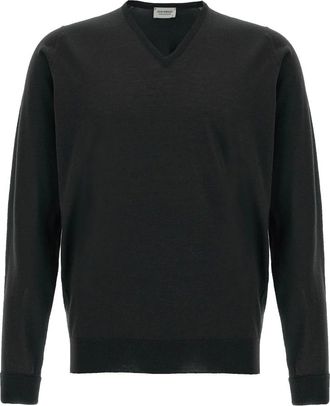 John Smedley Hombre, Jerseys, Negro, Talla: XL